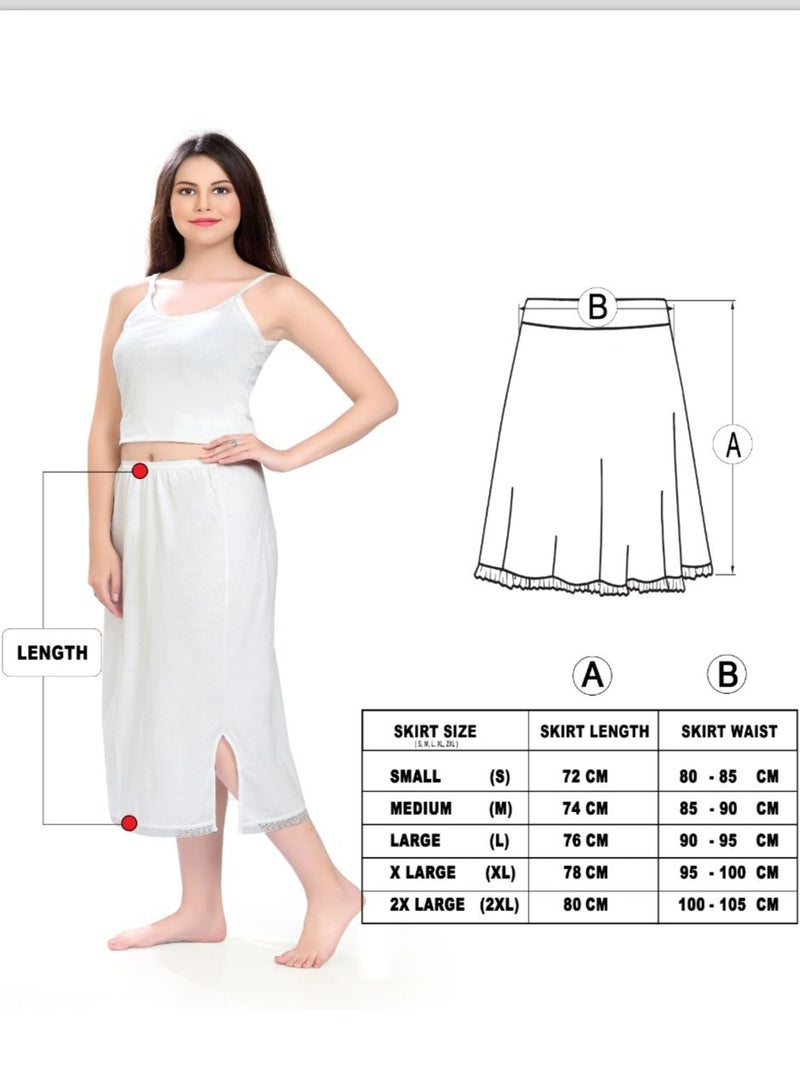 mybody Women's Cotton Mini Underskirt Lightweight Breathable Cotton Slip Skirt with Soft Elastic Waistband Stretchable and Comfortable for Daily Wear. Perfect for Layering Under Dresses and Skirts Ideal Cotton Undergarment for Added Coverage Smooth Fit and Comfort All Day.  - Image 5