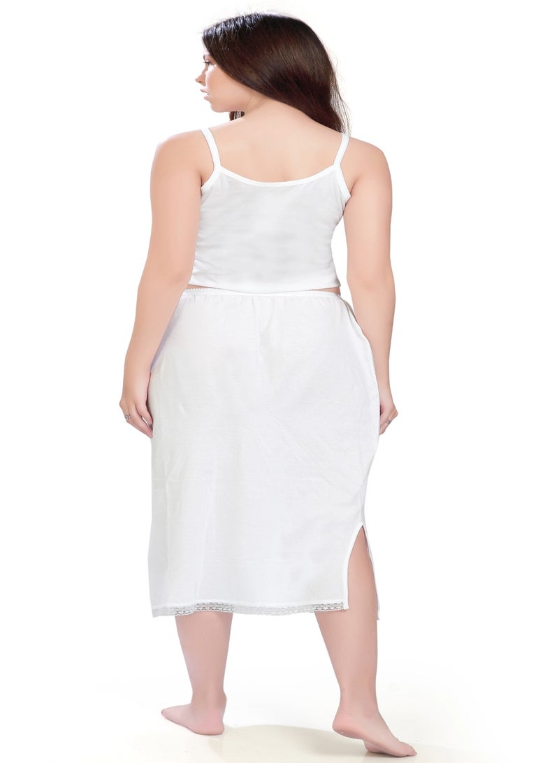 mybody Women's Cotton Mini Underskirt Lightweight Breathable Cotton Slip Skirt with Soft Elastic Waistband Stretchable and Comfortable for Daily Wear. Perfect for Layering Under Dresses and Skirts Ideal Cotton Undergarment for Added Coverage Smooth Fit and Comfort All Day.  - Image 4