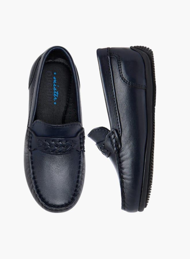 Mister Duchini Boys Textured Slip-On Loafers - Image 1