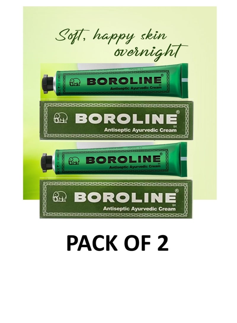 BOROLINE Antiseptic Ayurvedic Cream 19g, (PACK OF 2), Multi-Purpose Moisturizing & Healing Cream for Dry Skin, Lips, Cuts & Minor Burns | Trusted Since 1929 - Image 1