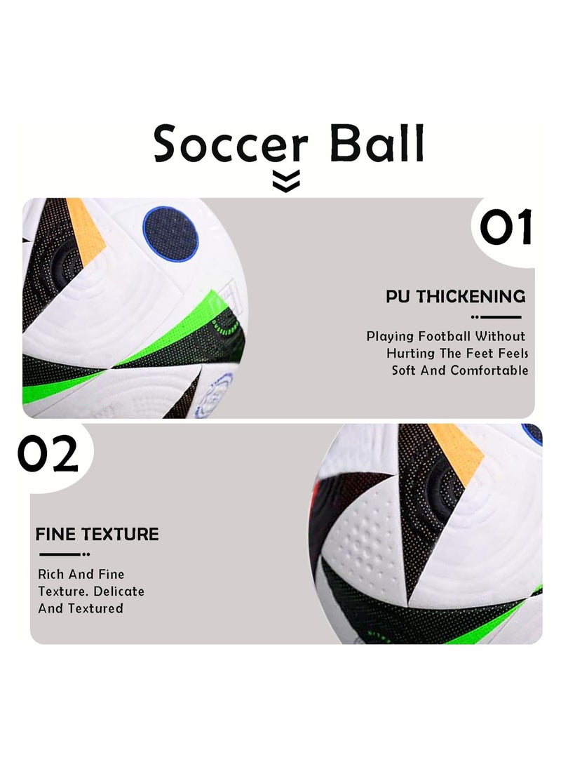 تشيس اب - كرة القدمكرة قدم كأس العالم 2022 للبالغين والأطفال مع شبكة + إبرة معدنية لكرة القدم للتدريب بجودة ممتازة | الحجم 5 | بدون هواء - Image 1