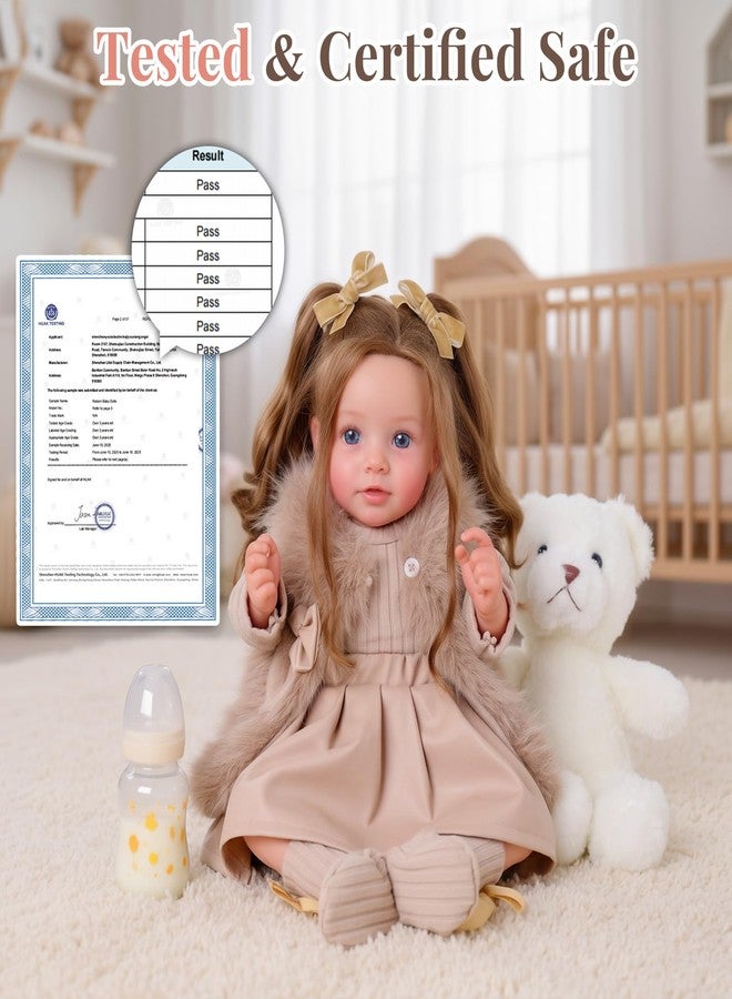 BABESIDE Lifelike Reborn Baby Dolls, 20 Inch Realistic Real Life Baby Poseable Doll for Girl Soft Vinyl and Cloth Body Baby Dolls with Clothes and Toy Gift for Kids Age 3+ - Image 3