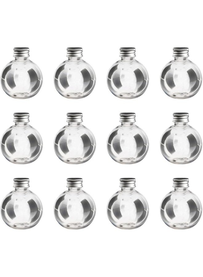 klarako Transparent Bulb Shaped Bottle, 25pcs 150ml Light Bulb Bottles Clear Round Bulb Bottle Candy Jar Fillable Multipurpose Round Bulb Container with Screw Cap - Image 1