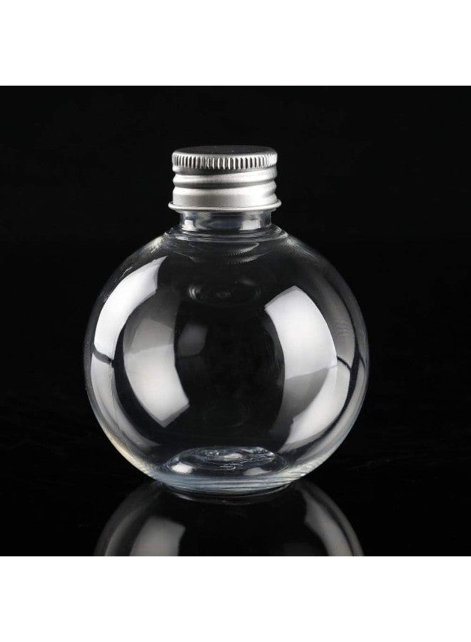 klarako Transparent Bulb Shaped Bottle, 25pcs 150ml Light Bulb Bottles Clear Round Bulb Bottle Candy Jar Fillable Multipurpose Round Bulb Container with Screw Cap - Image 2