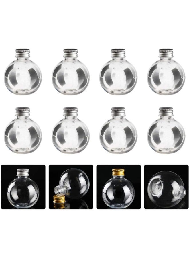 klarako Transparent Bulb Shaped Bottle, 25pcs 150ml Light Bulb Bottles Clear Round Bulb Bottle Candy Jar Fillable Multipurpose Round Bulb Container with Screw Cap - Image 5