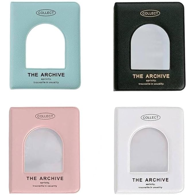 Archive MINI CARDS BINDER COLLECTION 1-POCKET, 40 POCKETS CARD HOLDER WITH 20 SLEEVES, TRADING CARD COLLECTOR, ALBUM CARD FOLDER FOR GIRLS AND BOYS (4, BLACK,BLUE,WHITE,PINK) - Image 1