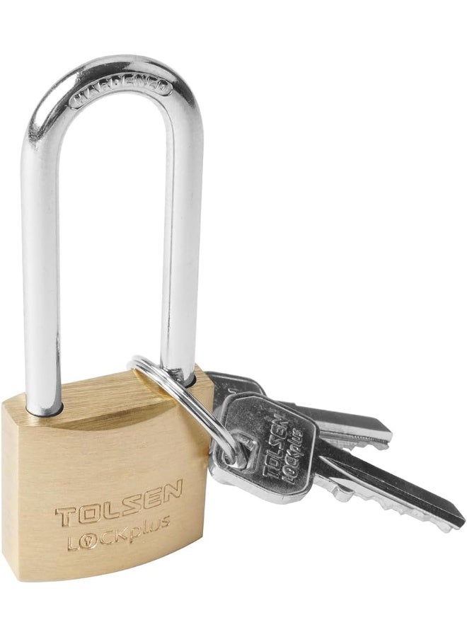 Tolsen - Brass Padlock With Long Shackle (Industrial), 30Mm - Image 2