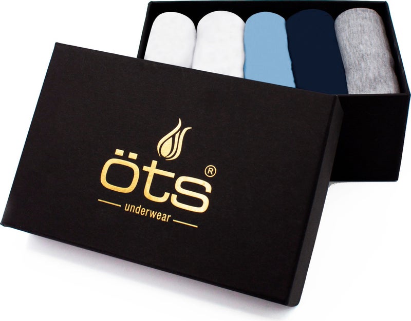 TS Boys 100% Cotton Undershirt 5-Piece Set, Comfortable Fit High Quality Ribbed Undershirt, Black Premium Special Box, Underwear, Underwear - Image 3