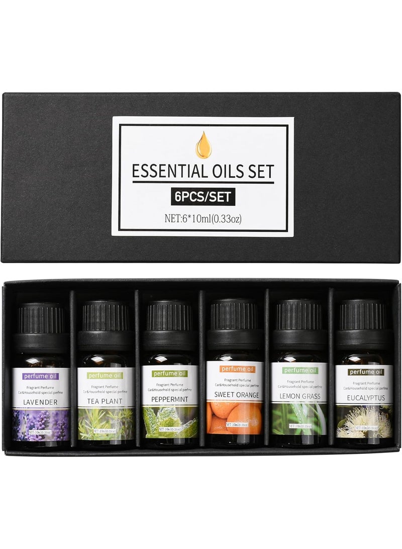 Essential Oils, Water Soluble Essential Oils Set for Humidifier, Diffusers and Home Premium Aromatherapy Oil Gift 6x10ML For Humidifier Oil Fragrance Diffuser Home Fragrance Refill Oils Gift Set - Image 1