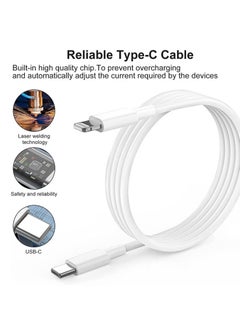Generic iPhone 20W Fast Charger | USB C Wall Fast Charger with USB C to Lightning Cable Compatible with iPhone 14/14 Pro/14 Pro Max/13/12/SE2020/11/XR/XS Max/X/iPad  - Image 4