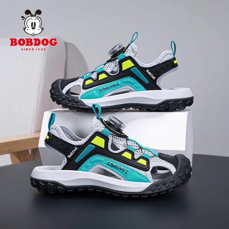 Babu Bean Boys Sandals 2025 Swivel Buckle Non-Slip Baotou Sandals Big Kids Outdoor Beach Shoes - Image 4