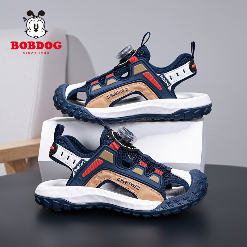 Babu Bean Boys Sandals 2025 Swivel Buckle Non-Slip Baotou Sandals Big Kids Outdoor Beach Shoes - Image 3
