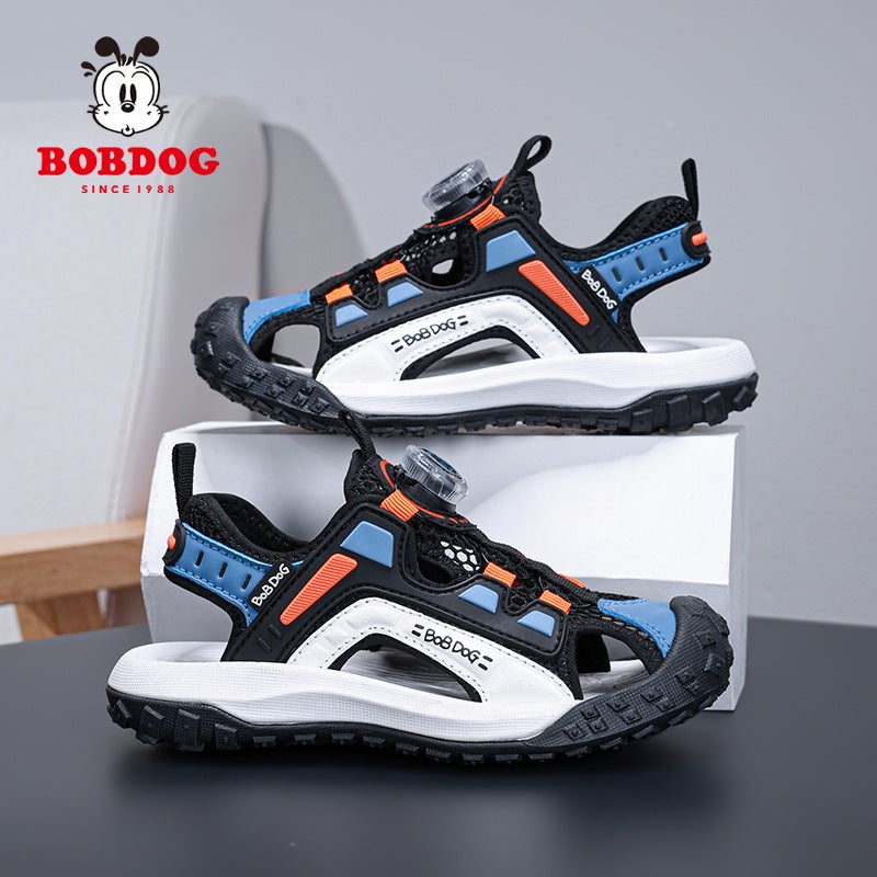 Babu Bean Boys Sandals 2025 Swivel Buckle Non-Slip Baotou Sandals Big Kids Outdoor Beach Shoes - Image 2