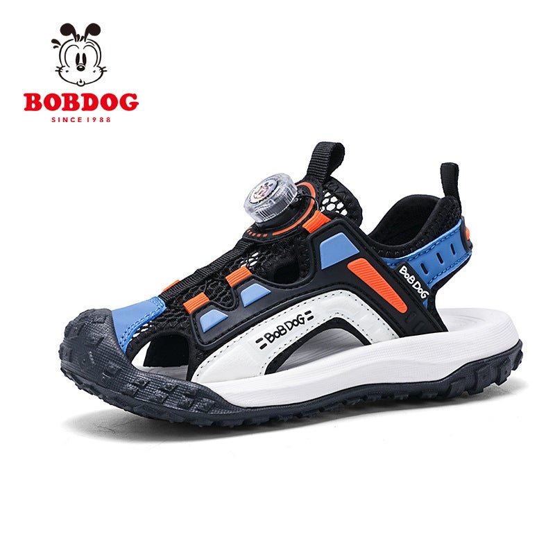 Babu Bean Boys Sandals 2025 Swivel Buckle Non-Slip Baotou Sandals Big Kids Outdoor Beach Shoes - Image 1