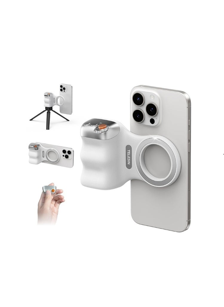 TELESIN TELESIN Fun Shot Magnetic Phone Camera DSLR Style Shutter Grip for iPhone & Android with Detachable Wireless Shutter Button - Comfort Ergonomic Camera Grip Handle Holder  - Image 1