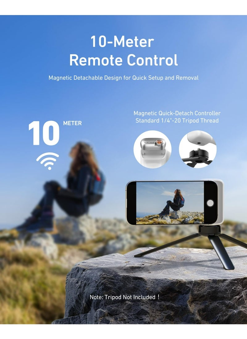 TELESIN TELESIN Fun Shot Magnetic Phone Camera DSLR Style Shutter Grip for iPhone & Android with Detachable Wireless Shutter Button - Comfort Ergonomic Camera Grip Handle Holder  - Image 3