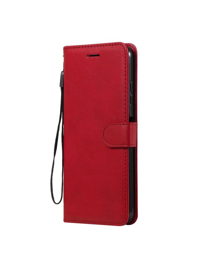 إيروريكس جراب لهاتف Samsung Galaxy A22 5G، جراب جلدي واقي قابل للطي أفقيًا بلون سادة مع حامل وفتحات للبطاقات ومحفظة وإطار صورة وحبل - Image 2