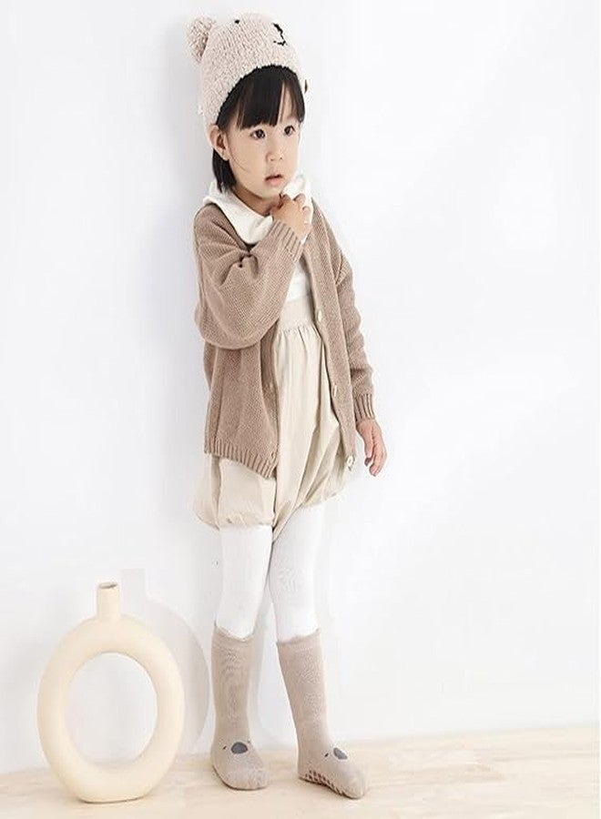 VALUEVIBES Baby Socks for 1-3 Year Old, Non-Slippery Toddler Socks with High Grip, Anti Skid and easy to wear, Best Baby Shower Gift (Pack of 1 Pair), Brown - Image 4