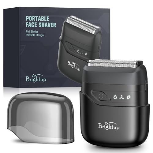 Brightup Electric Foil Shavers for Men, Mini Electric Razor for Shaving Face, Compact Travel Shaver with Floating Blades, Waterproof Wet/Dry Razor USB C Rechargeable - Image 1