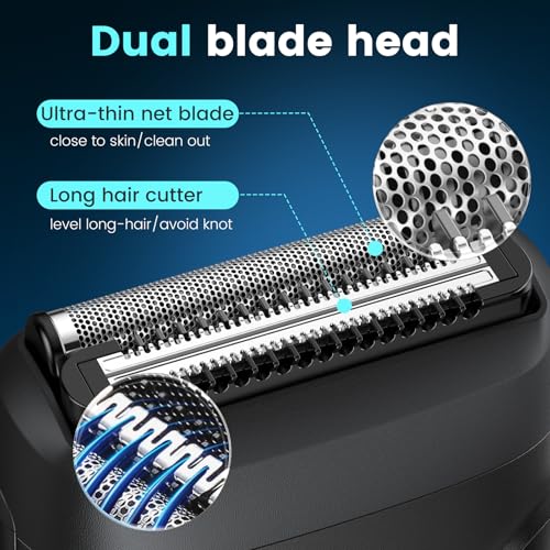 Brightup Electric Foil Shavers for Men, Mini Electric Razor for Shaving Face, Compact Travel Shaver with Floating Blades, Waterproof Wet/Dry Razor USB C Rechargeable - Image 2