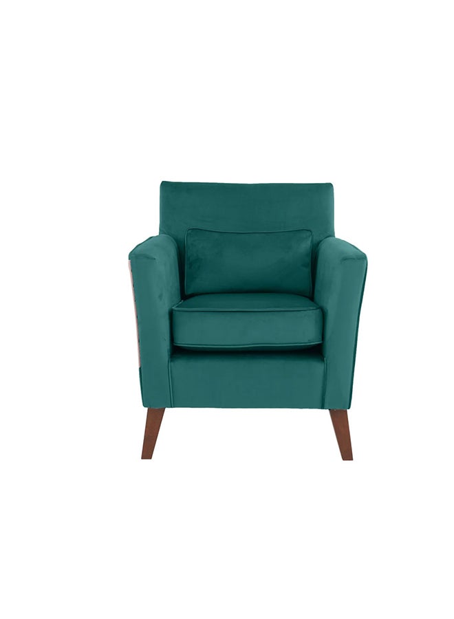 AtoZ Furniture Felix Fabric Accent Chair in Green Color 