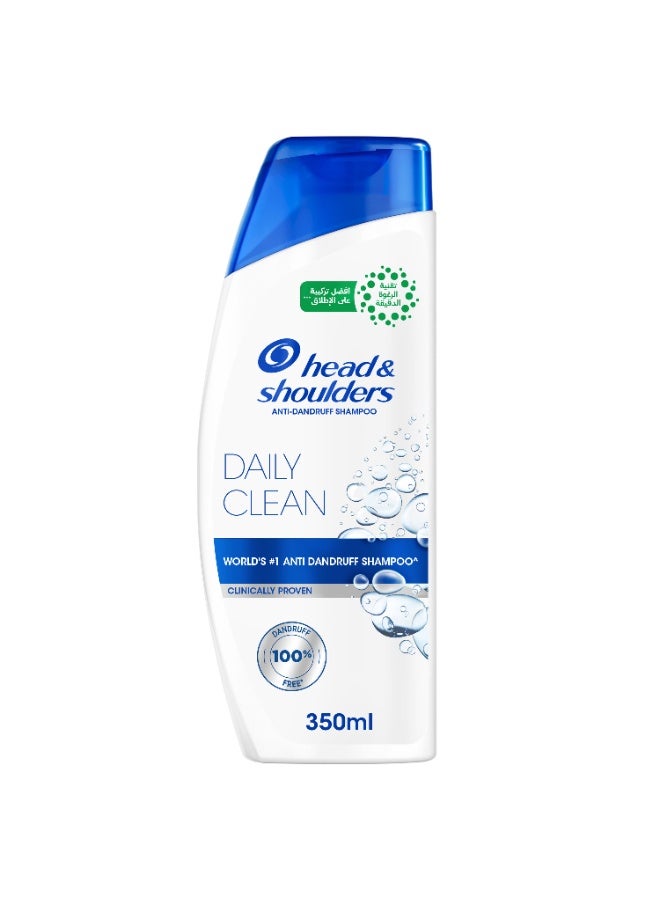 Head & Shoulders Daily Clean Anti-Dandruff Shampoo, Deep Cleansing Formula for Fresh, Clean Hair & Scalp, Up to 100% Dandruff Protection with Regular Use, Effectively Removes Dirt, Oil & Flakes