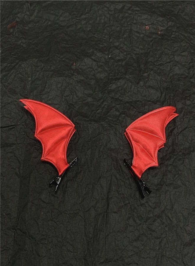 BBTDIN Halloween Bat Wing Clip Halloween Devil Wing Hair Clips Halloween Black Bat Wing Pin BHWH14 (Set-A) - Image 4