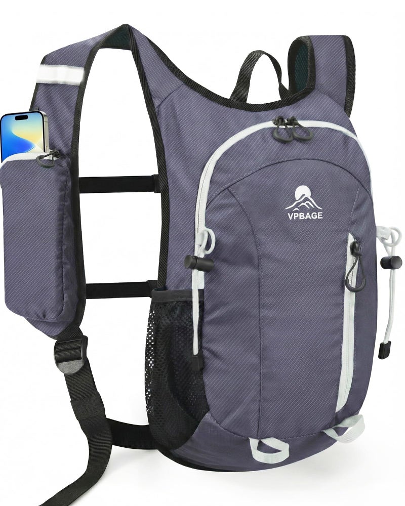 VPBAGE Small Hiking Backpack with Front Phone Holder, Packable Back pack with Chest and Waist Strap - Image 1