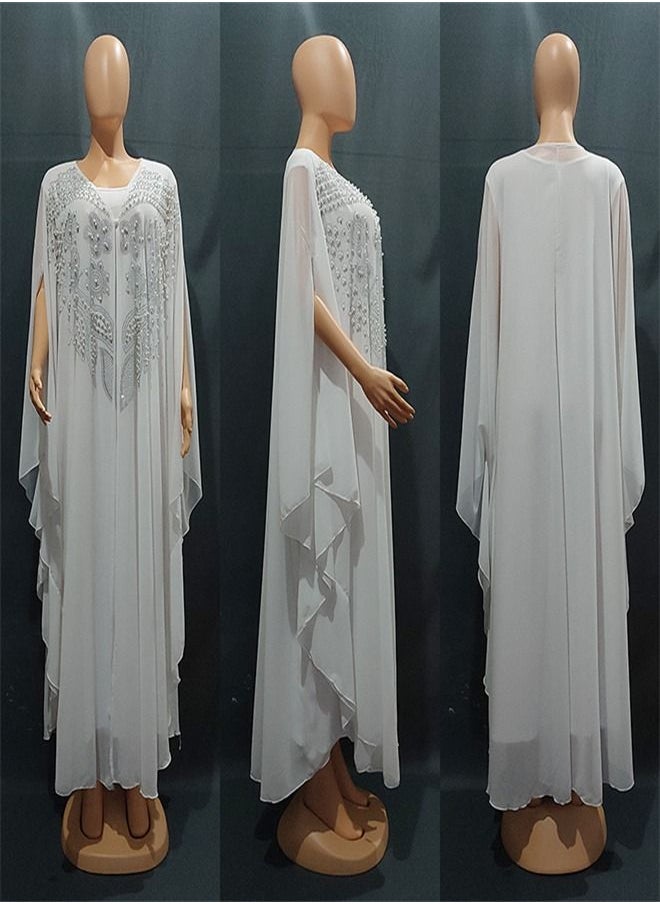 Loquat Women's Fashionable Oversize Dress Abaya White  - Image 2