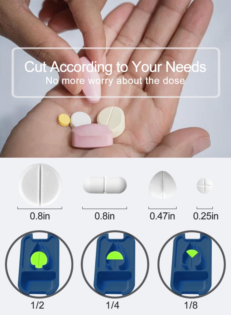 Professional Pill Cutter & Splitter - Safe Blade for Small & Large Pills, Portable & Easy to Use, Ideal for Vitamins & Tablets (1 PCS, Black) - Image 3