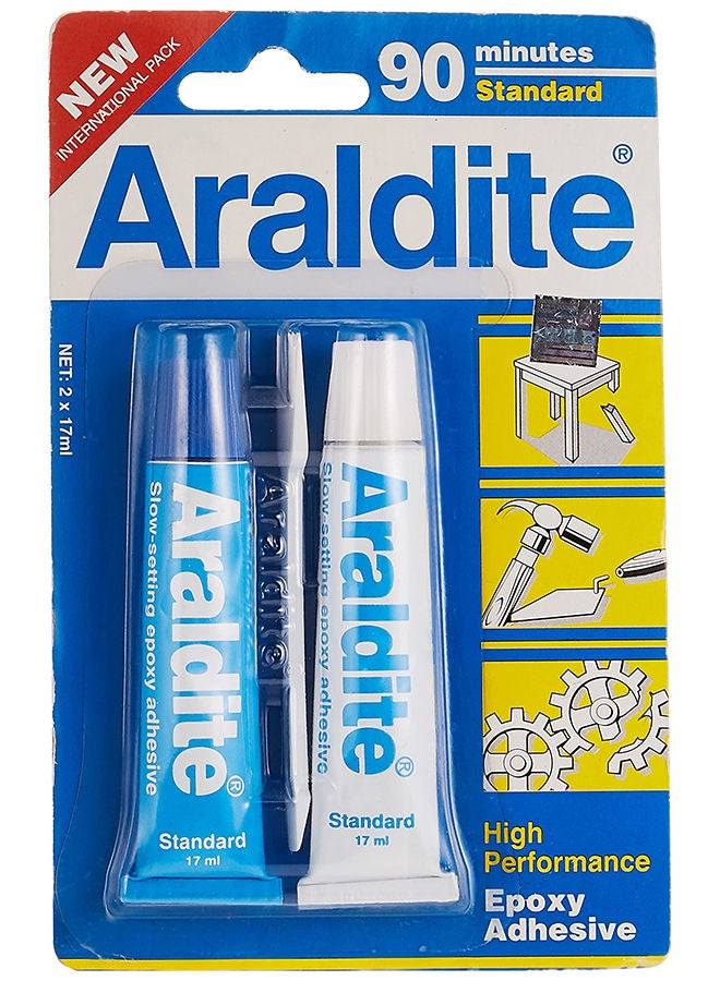 Araldite Epoxy (Blue, 17Ml, 2 Tubes)