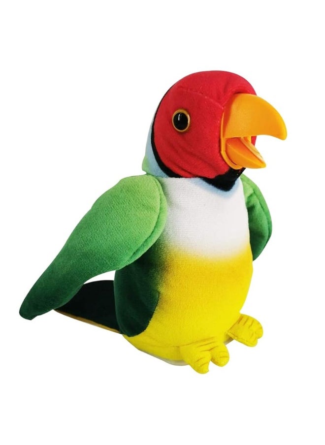 WEofferwhatYOUwant WEofferwhatYOUwant Talking Plush Parrot Toy. Voice Activated to Repeat Exactly What You Say. Interactive Green Stuffed Bird with Moving Plastic Beak. Fun Entertainment for All.  - Image 5