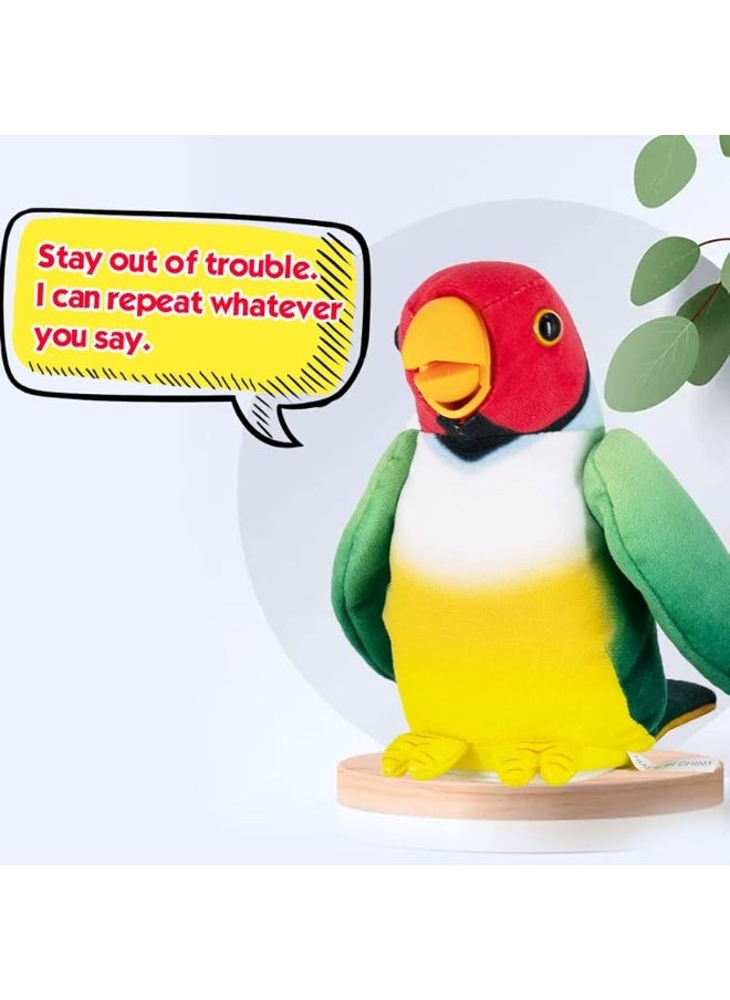 WEofferwhatYOUwant WEofferwhatYOUwant Talking Plush Parrot Toy. Voice Activated to Repeat Exactly What You Say. Interactive Green Stuffed Bird with Moving Plastic Beak. Fun Entertainment for All.  - Image 2
