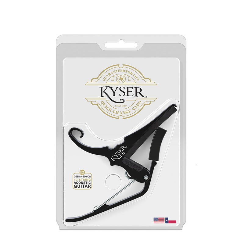 Kyser Musical Products Quick-Change Guitar Capo, KG12BA, Black - For Twelve String Guitars, Made in USA, Quality, Strong, Lightweight, Quick & Easy Key Changes, Innovative, Perfect Fit for 12 Strings - Image 5