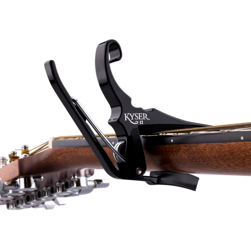 Kyser Musical Products Quick-Change Guitar Capo, KG12BA, Black - For Twelve String Guitars, Made in USA, Quality, Strong, Lightweight, Quick & Easy Key Changes, Innovative, Perfect Fit for 12 Strings - Image 3