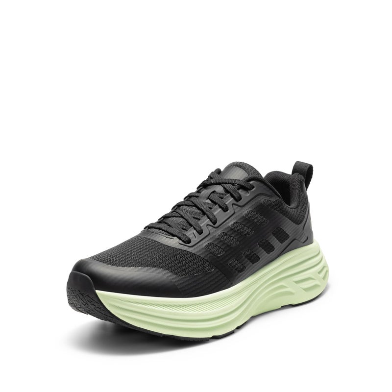 NORTIV 8 Men's Walking Running Tennis Cushioning Shoes ActiveFloat Non Slip Athletic Gym Workout Jogging Comfortable Sneakers,Size 9,Black/Green,SNWS245M - Image 1