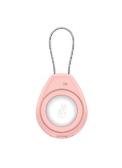Applicable AirTag Protective Cover For Apple Airtag Anti-lost Locator Rope Transparent All-inclusive Metal Rope Protective Cover-Color:Pink-Applicable Models:Suitable For Apple Airtag Locator