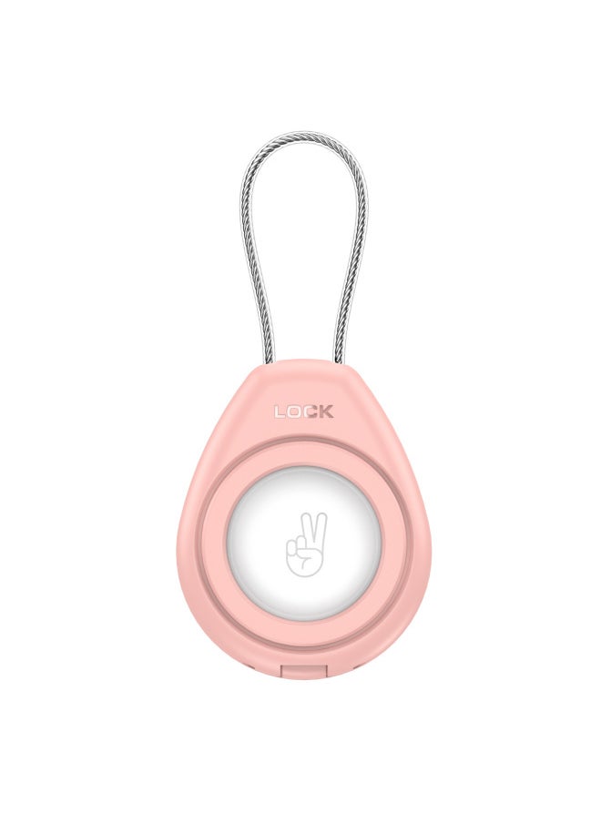 Generic - Applicable AirTag Protective Cover For Apple Airtag Anti-lost Locator Rope Transparent All-inclusive Metal Rope Protective Cover-Color:Pink-Applicable Models:Suitable For Apple Airtag Locator - Image 1