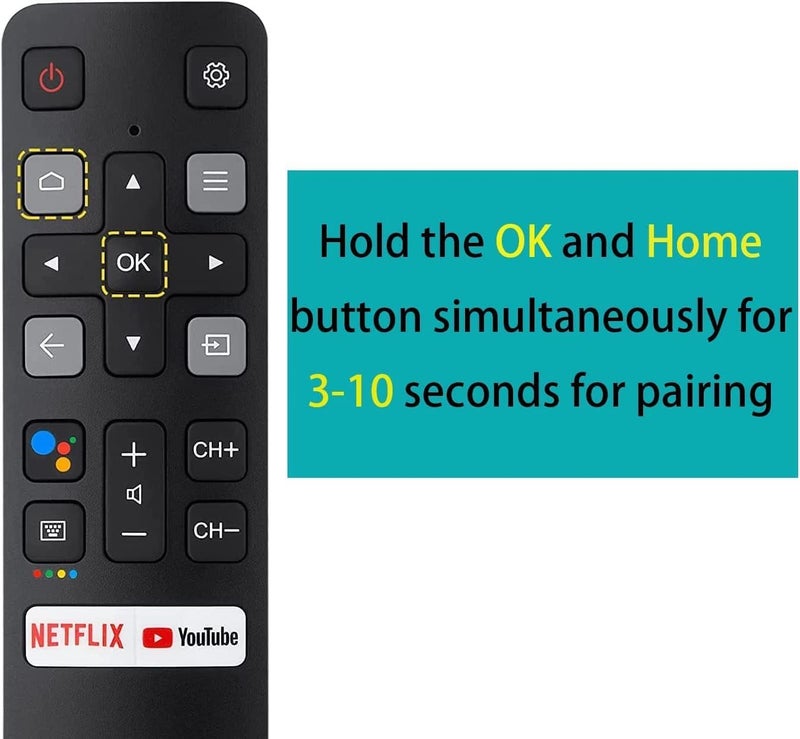 ZdalaMit Original Remote Control Compatible with TCL Smart TV RC802V Model with Google Assistant, Netflix & Voice Command Compatible for 50P8 65P8 50T8 55T8 65T8 55C8 55P8S & More By Tu-DOX - Image 3