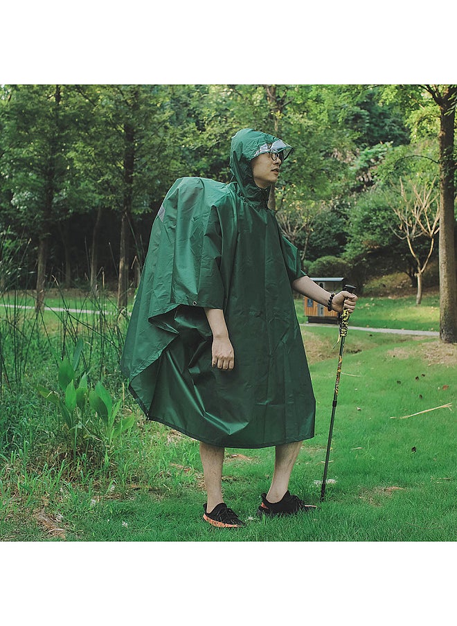Bluefield Rain Poncho Waterproof Raincoat with Hood Lightweight Cycling Rain Cover Hiking Hooded Coat Jacket Motorcycle Rain Poncho Picnic Mat  - Image 2