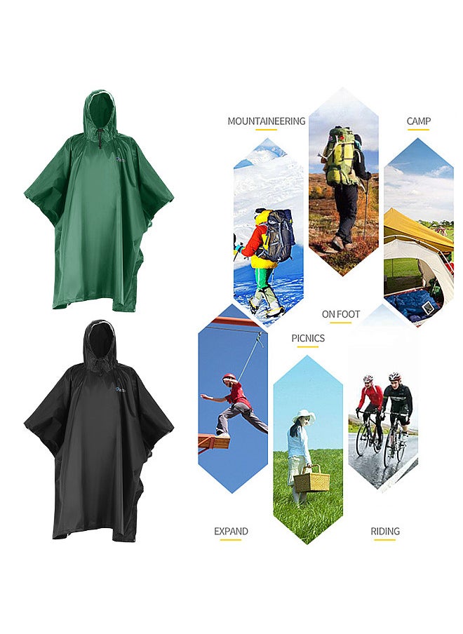 Bluefield Rain Poncho Waterproof Raincoat with Hood Lightweight Cycling Rain Cover Hiking Hooded Coat Jacket Motorcycle Rain Poncho Picnic Mat  - Image 5