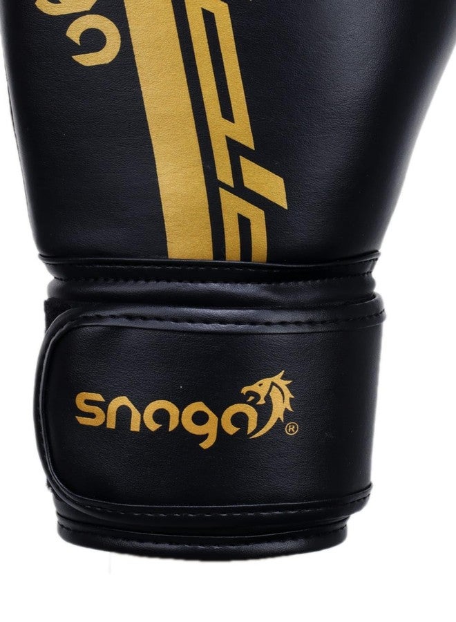 Snaga Complete Boxing Kit - Premium Vegan Leather Boxing Gloves with Hand Wraps & Skipping Rope | Shock-Absorbing, Durable & Comfortable | for Boxing, Kickboxing, and Training (Black, 8oz) - Image 4