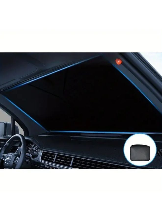 Medium Car Sunshade Visor for Front Windshield UV Protection Heat Glare Reduction - Image 1
