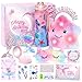 Auspicious beginning 13PCS Mermaid Toys Gifts for Girls 46 7 8 9 10 Years Old Girls Birthday Gifts Set with Light Up Star Pillow DIY Water Bottle Kits for Daughter Niece Christmas Birthday Baskets for Kids - Image 2