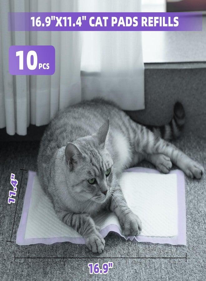 IMMCUTE Cat Pee Pads - 16.9" x 11.4", 10 Ct | Thickened 6-Layer Super Absorbent Pads for Litter Box - Image 2