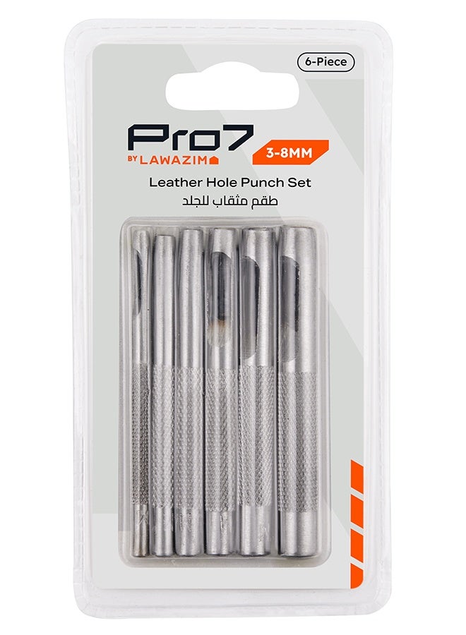 LAWAZIM Pro7 Precision Hollow Punch Set -6 Piece- Versatile Circular Hole Punch Tools with 3mm-8mm Sizes for Leather, Fabric, Rubber, and Plastic - Ideal for DIY Crafting Gasket Making and Professional Use - Image 4