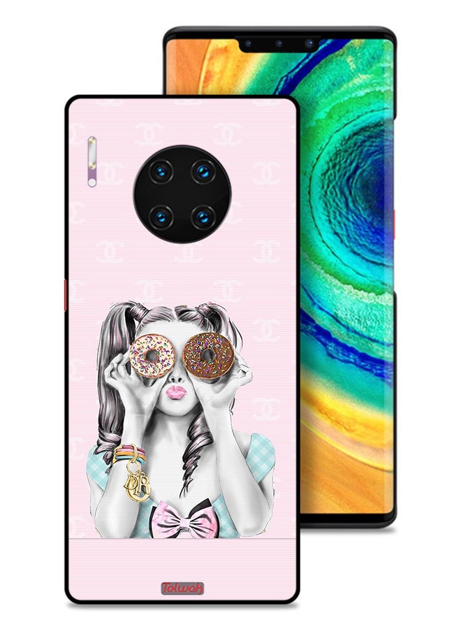 Tolwak Huawei Mate 30 Pro 5G Protective Case Cover Holding Two Donuts  - Image 1