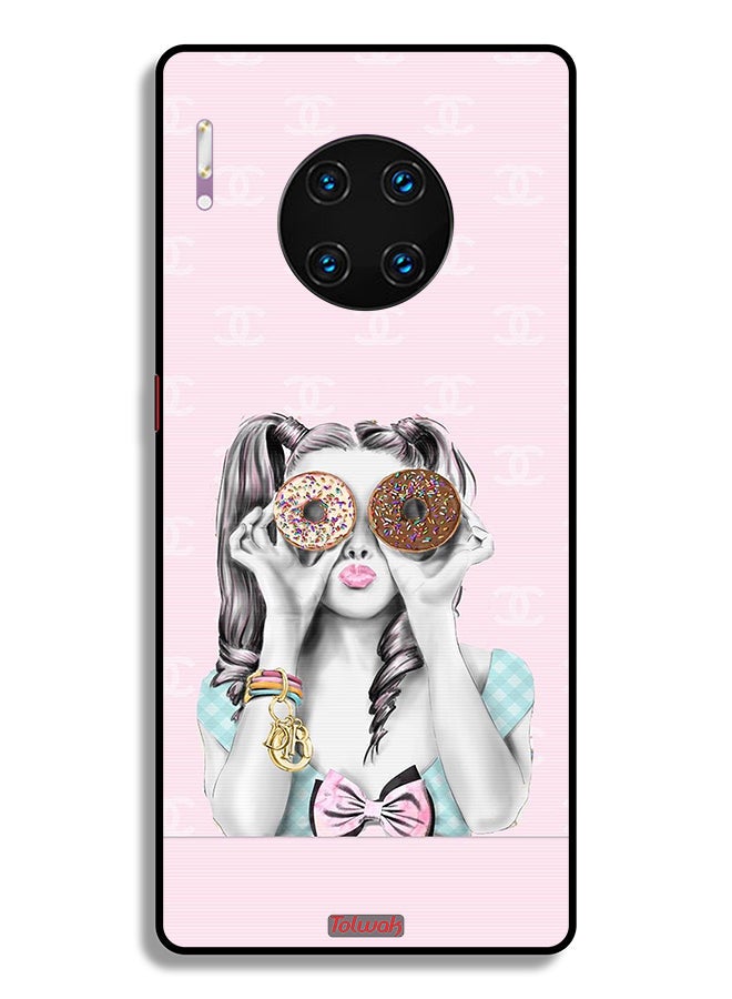 Tolwak Huawei Mate 30 Pro 5G Protective Case Cover Holding Two Donuts  - Image 2