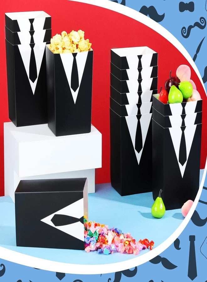 ايرينير أكياس فشار إيريناري للأطفال، 24 قطعة، بنقشة قميص وربطة عنق سوداء، مثالية لتزيين حفلات أعياد ميلاد الأطفال. - Image 5