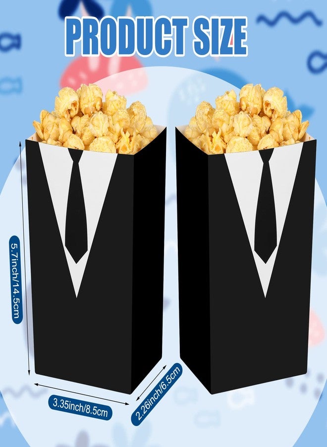 ايرينير أكياس فشار إيريناري للأطفال، 24 قطعة، بنقشة قميص وربطة عنق سوداء، مثالية لتزيين حفلات أعياد ميلاد الأطفال. - Image 2